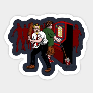 Shaun and Ed and the Undead Sticker